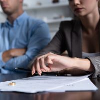 divorced couple gaining divorce legal advice